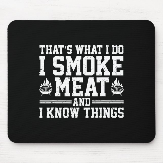 Funny Pitmaster I Smoke Meat Grillen Smoker Grill  Mousepad (Vorne)