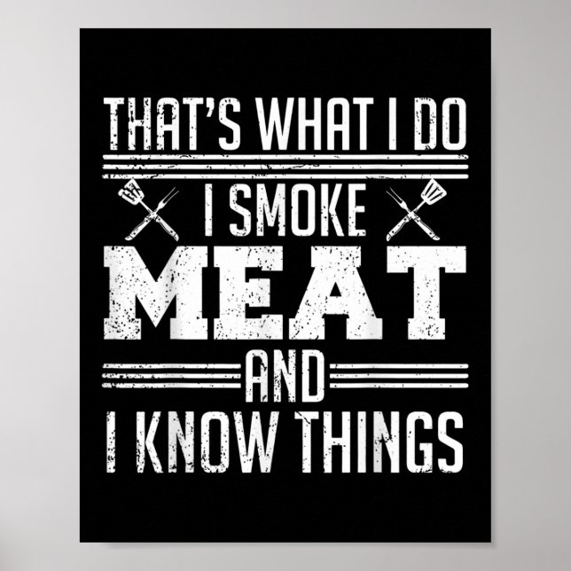 Funny Pitmaster I Smoke Meat Grillen Smoker Grill  Poster (Vorne)