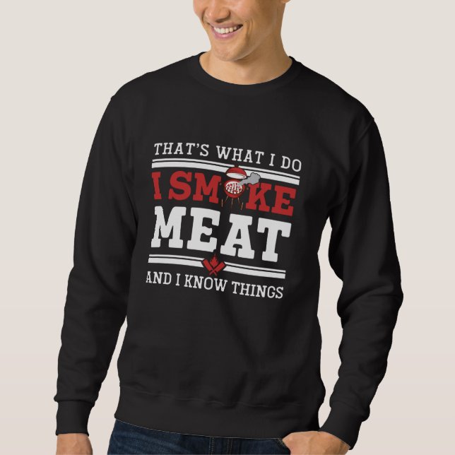 Funny Pitmaster Shirt I Smoke Meat GRILLEN Smoker  (Vorderseite)