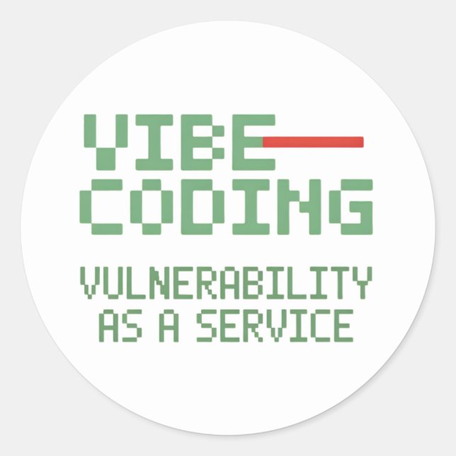 funny pixel-art Cybersecurity network Runder Aufkleber (Vorderseite)