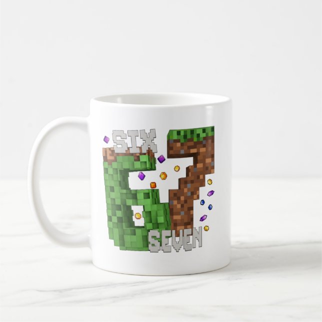 Funny Pixel Six Seven 67 Gamer Birthday for Men Bo Kaffeetasse (Links)