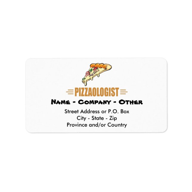 Funny Pizza Adressaufkleber (Vorne)