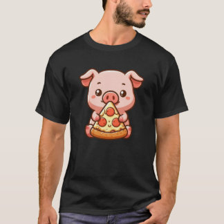 Funny Pizza Bauer Cartoon T-Shirt
