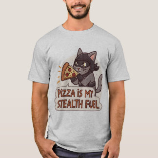 Funny Pizza Cat Ninja Warrior T - Shirt & Geschenk