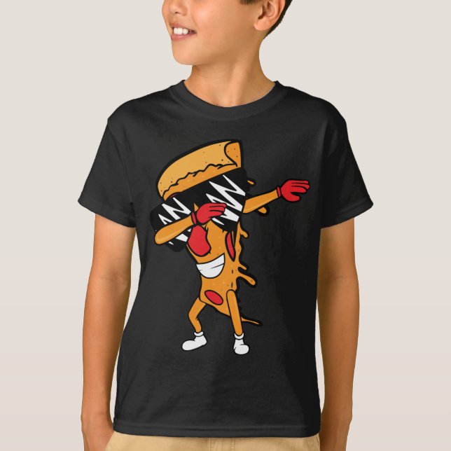 Funny Pizza Dabbing Pepperoni Pizza Slice Tanz T-Shirt (Vorderseite)