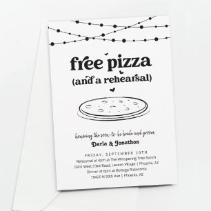 Funny Pizza Hochzeitsessen Probe Einladung