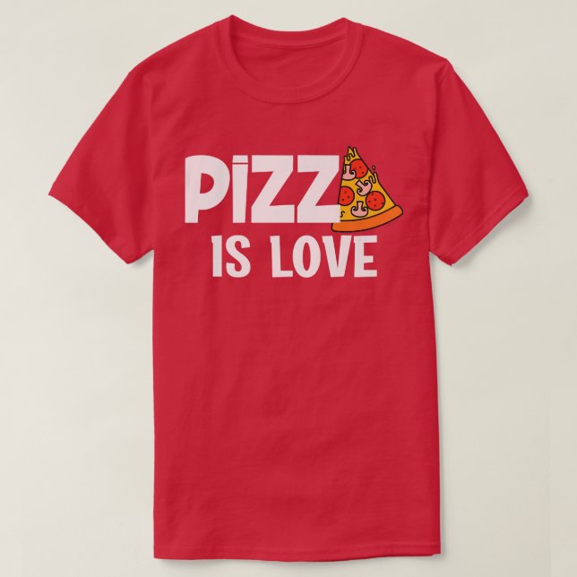 Funny Pizza ist Liebe Slice of Heaven 853  T-Shirt (Design vorne)