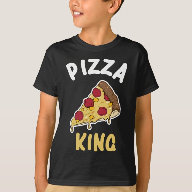 Funny Pizza King Lover Geschenk T-Shirt (Vorderseite)
