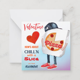Funny Pizza Liebe Valentine Mitteilungskarte