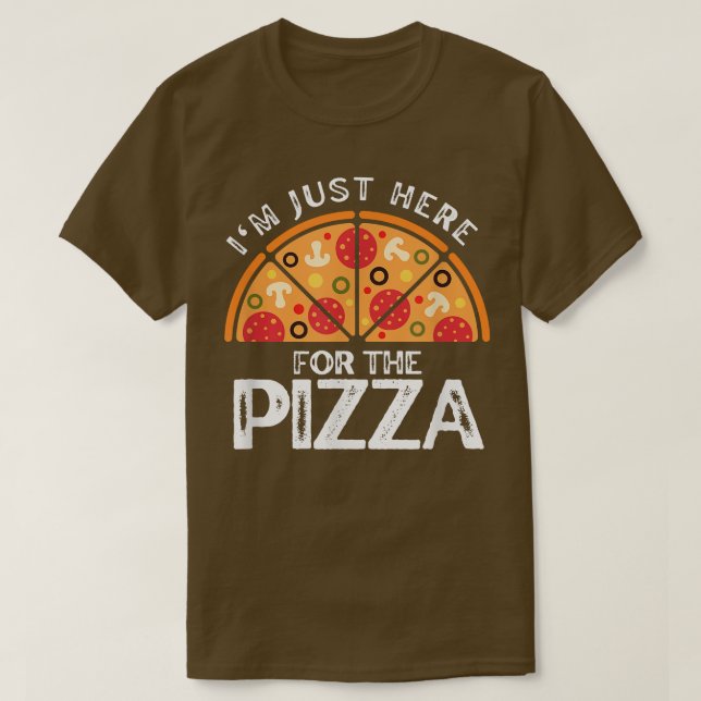 Funny Pizza Liebhaber sind hier für die Pizza  T-Shirt (Design vorne)