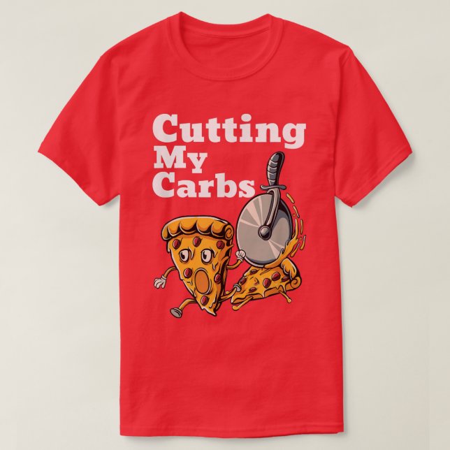 Funny Pizza liebt es, meine Carbon Pizza zu schnei T-Shirt (Design vorne)