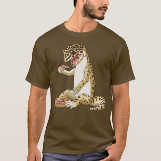 Funny Pizza Lover Reptile Leopard Gecko  T-Shirt