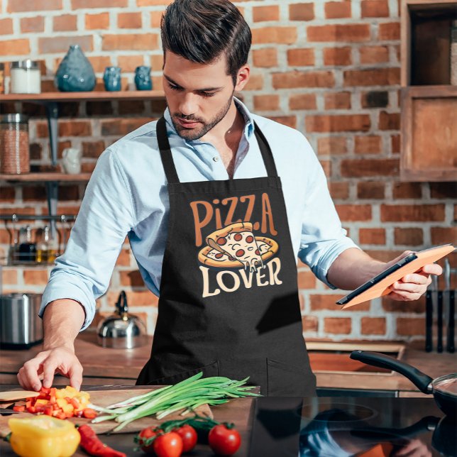 Funny Pizza Lover Schürze (#pizza lover #zazzlemade #pizza slice #quotesapron, 3funnychef #foodquotes)