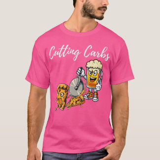 Funny Pizza Lovers Cutting Carbon Pizza Beer T-Shirt