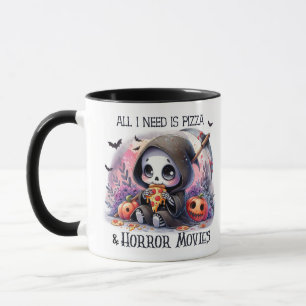 Funny Pizza Movie Halloween Ghost Tasse