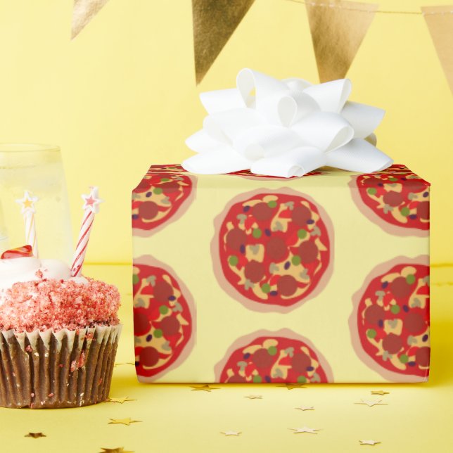 Funny Pizza Muster Geburtstagsfeier Packpapier (Geburtstagsparty)