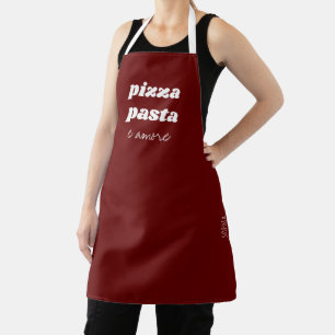 Funny Pizza Pasta Amore Name Rot Italien Küche Schürze
