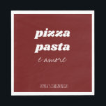 Funny Pizza Pasta Amore Rote Italienische Küche Serviette<br><div class="desc">Funny Pizza Pasta Amore Red Italian Kitchen Napkins für eine Pasta Night,  Date Night oder italienischen Abend. Passen Sie ihn an,  indem Sie den gewünschten Text verwenden oder ihn löschen,  um Leerzeichen verlassen. Alle Farben können geändert werden!</div>