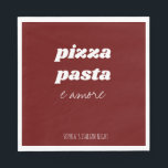 Funny Pizza Pasta Amore Rote Italienische Küche Serviette<br><div class="desc">Funny Pizza Pasta Amore Red Italian Kitchen Napkins für eine Pasta Night,  Date Night oder italienischen Abend. Passen Sie ihn an,  indem Sie den gewünschten Text verwenden oder ihn löschen,  um Leerzeichen verlassen. Alle Farben können geändert werden!</div>