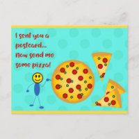 Funny Pizza Postcard für Pizza Fans