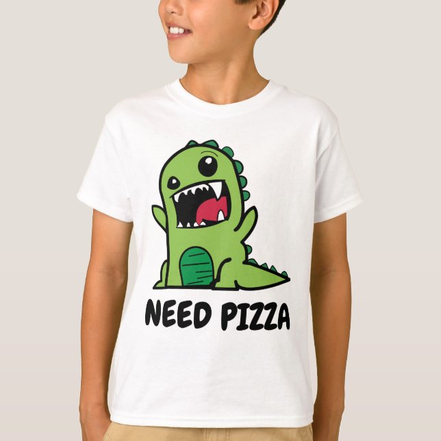 Funny Pizza Shirts für KIds (Vorderseite)