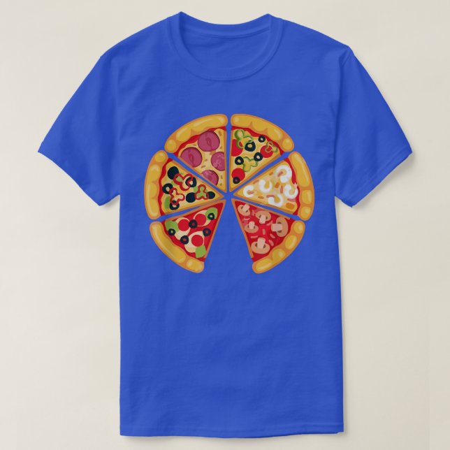 Funny Pizza Slice für seine und ihre Matching Paar T-Shirt (Design vorne)