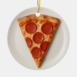 Funny Pizza Slice – Personalized Christmas Gift Keramik Ornament
