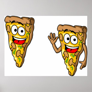 Funny Pizza Slices Poster
