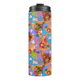 Funny Pizza Slices Thermosbecher