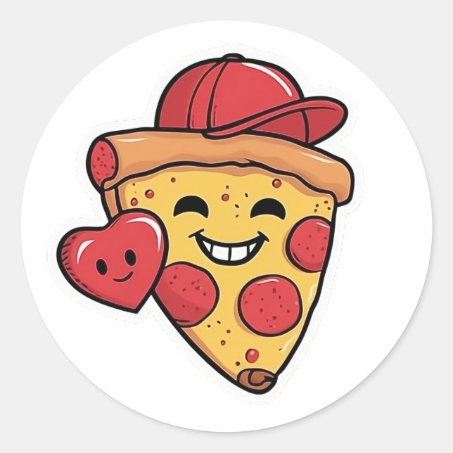 Funny Pizza Sticker - Du hast eine Pizza Mein Herz (Vorderseite)