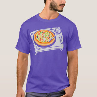 Funny Pizza Turntable Musiker T-Shirt
