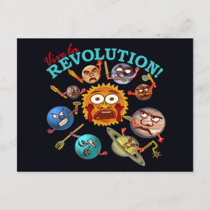 Funny Planet Revolution Weltraumastronomie Witz Feiertagspostkarte