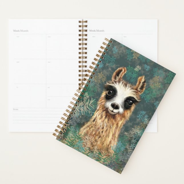 Funny Planner mit Neugierigem Llama Planer (Anzeige)