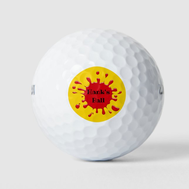 Funny Platsch Personalisiert Golf Ball (Vorderseite)