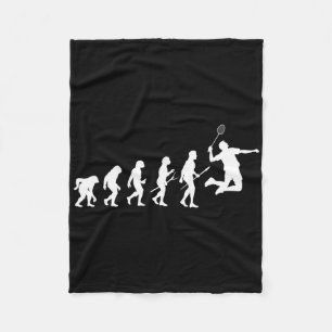 Funny Player Evolution Theory Badminton Fleecedecke