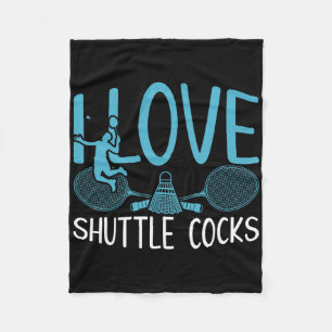 Funny Player Liebe Badminton Joke I Liebe Shuttle  Fleecedecke