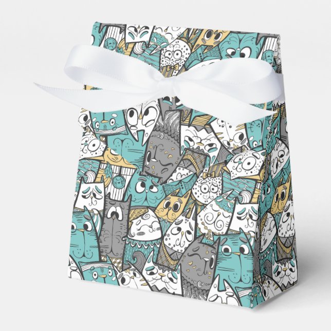 Funny Playful Cats Geschenkschachtel (Vorderseite)