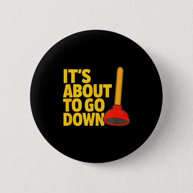 Funny Plumber Art Plumber Pefitters Plunger Humor  Button (Vorderseite)