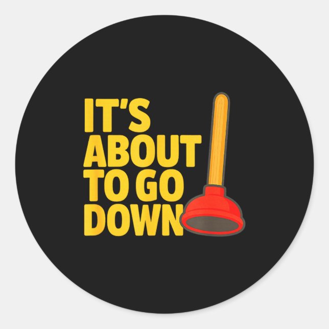 Funny Plumber Art Plumber Pefitters Plunger Humor  Runder Aufkleber (Vorderseite)