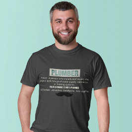 Funny Plumber Definition und Mustache T-Shirt