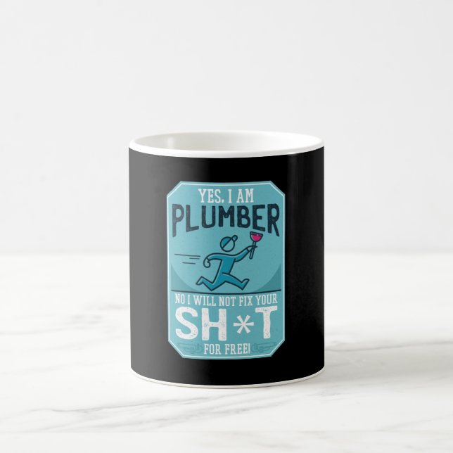 Funny Plumber Kaffeetasse (Mittel)