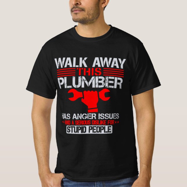 Funny Plumber Plumbing Gift T-Shirt (Vorderseite)