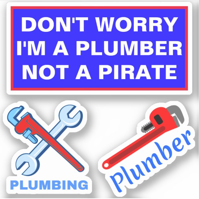 Funny Plumbing Sprichwort Aufkleber (Vorderseite)