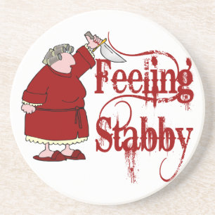 Funny PMS Stabby Sandstein Untersetzer