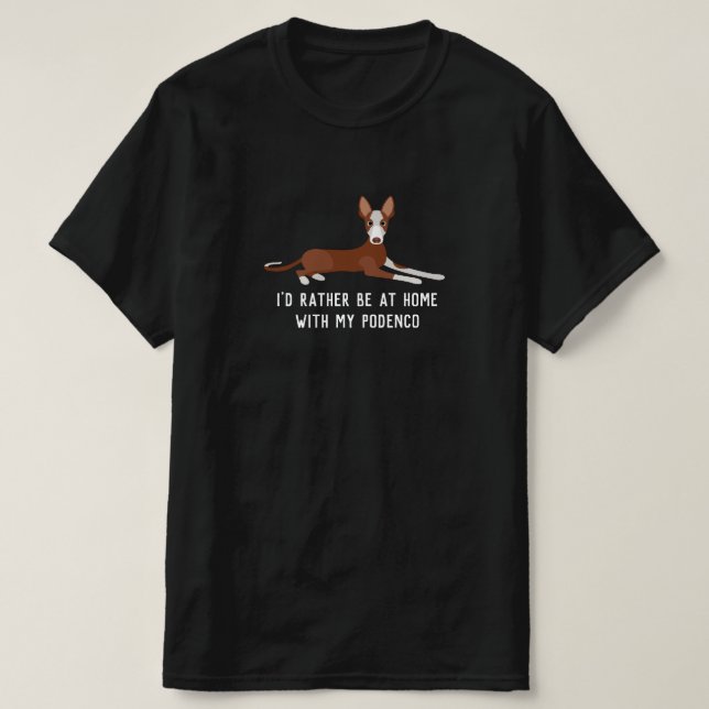 Funny Podenco Dog T-Shirt (Design vorne)