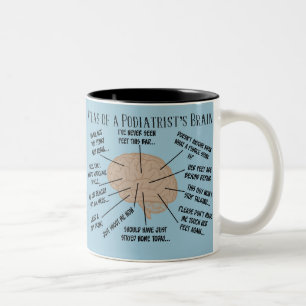 Funny Podiatrist Thoughts Mugs Zweifarbige Tasse