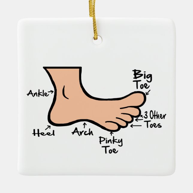 Funny Podiatry Day Foot Diagramm Ornament (Vorderseite)