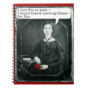 Funny Poet Emily Dickinson Valentine's Day Notizblock
