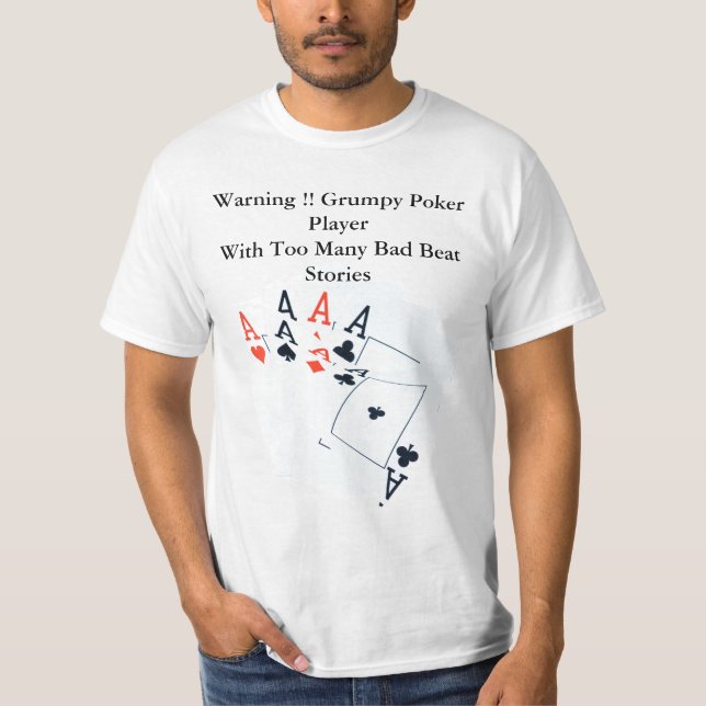 Funny Poker Bad Beat Story, Mens Tshirt (Vorderseite)