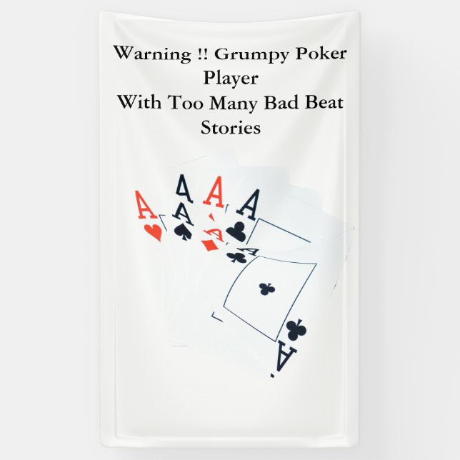 Funny Poker Bad Beat Story, Wall Banner (Vertikal)